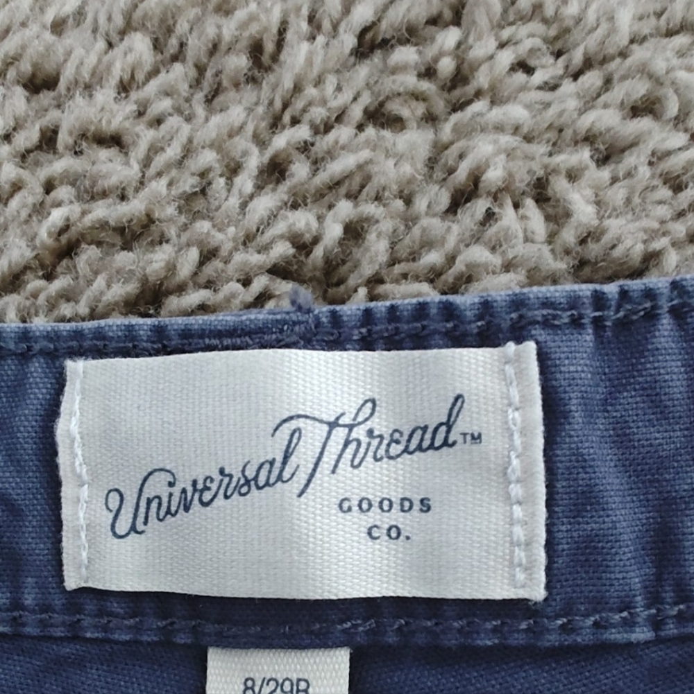New Women Cargo Straight Leg Pants Size 8 Navy Universal Thread High Rise Vintag - Picture 6 of 9
